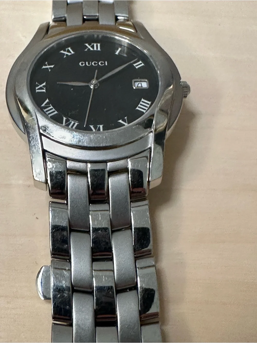 Gucci 5500M Women’s Black Dial Stainless Steel Watch
